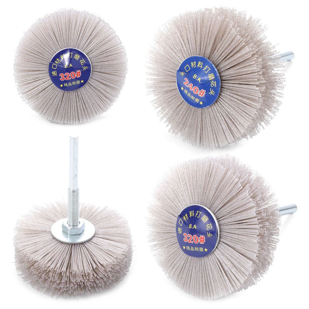 Wood Furniture Drill Polishing Deburring Grinder Abrasive Wire Grinding Flower Head Nylon Wheel Brush Electric Drill Polishing