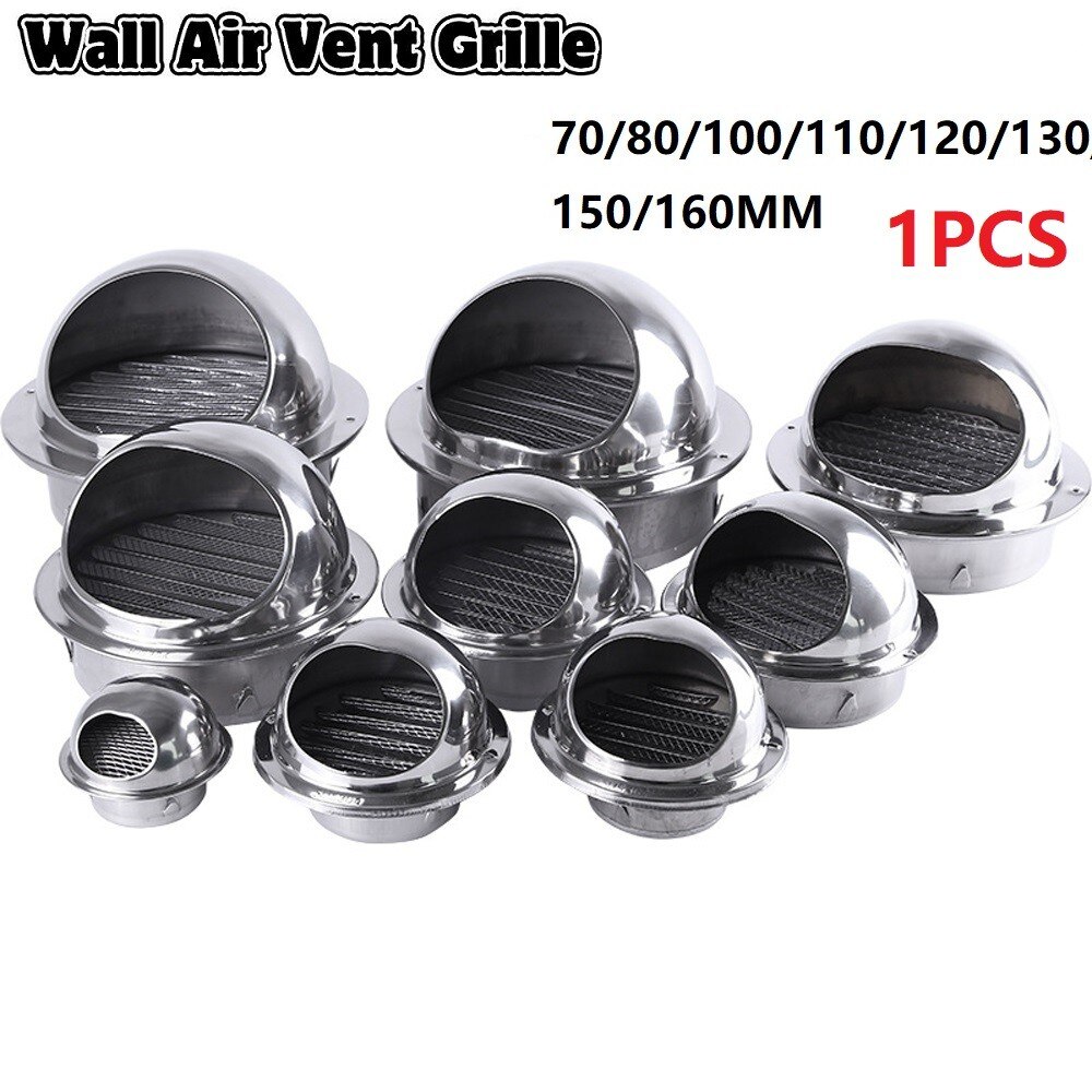 Rejilla de ventilación de techo de acero inoxidable 304, cubierta de rejilla de ventilación, tapa de ventilación montada en la pared, resistente al agua