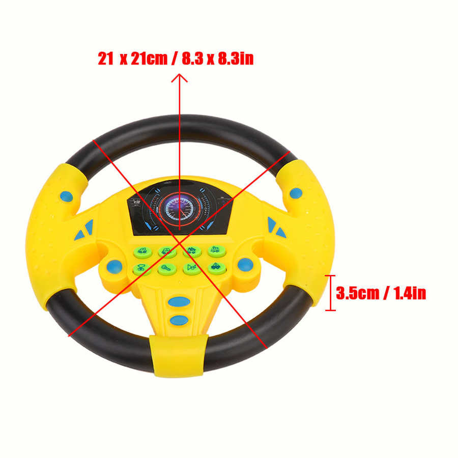 Eletric Simulation Lenkrad Spielzeug mit Licht Klang Baby Kinder Musical Pädagogisches Kopilot Kinderwagen Lenkrad Stimm Spielzeug