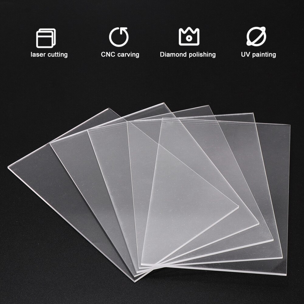 20 pcs DIY Clear Acrylic Sheet Panels for Craft Project Picture Frame