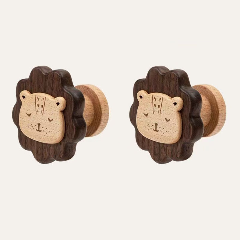 Cartoon Walnoot Houten Haak Beukenhouten Schattige Dierenhaak Garderobehanger Kinderkamer Decor Haak Thuis Keuken Accessoires