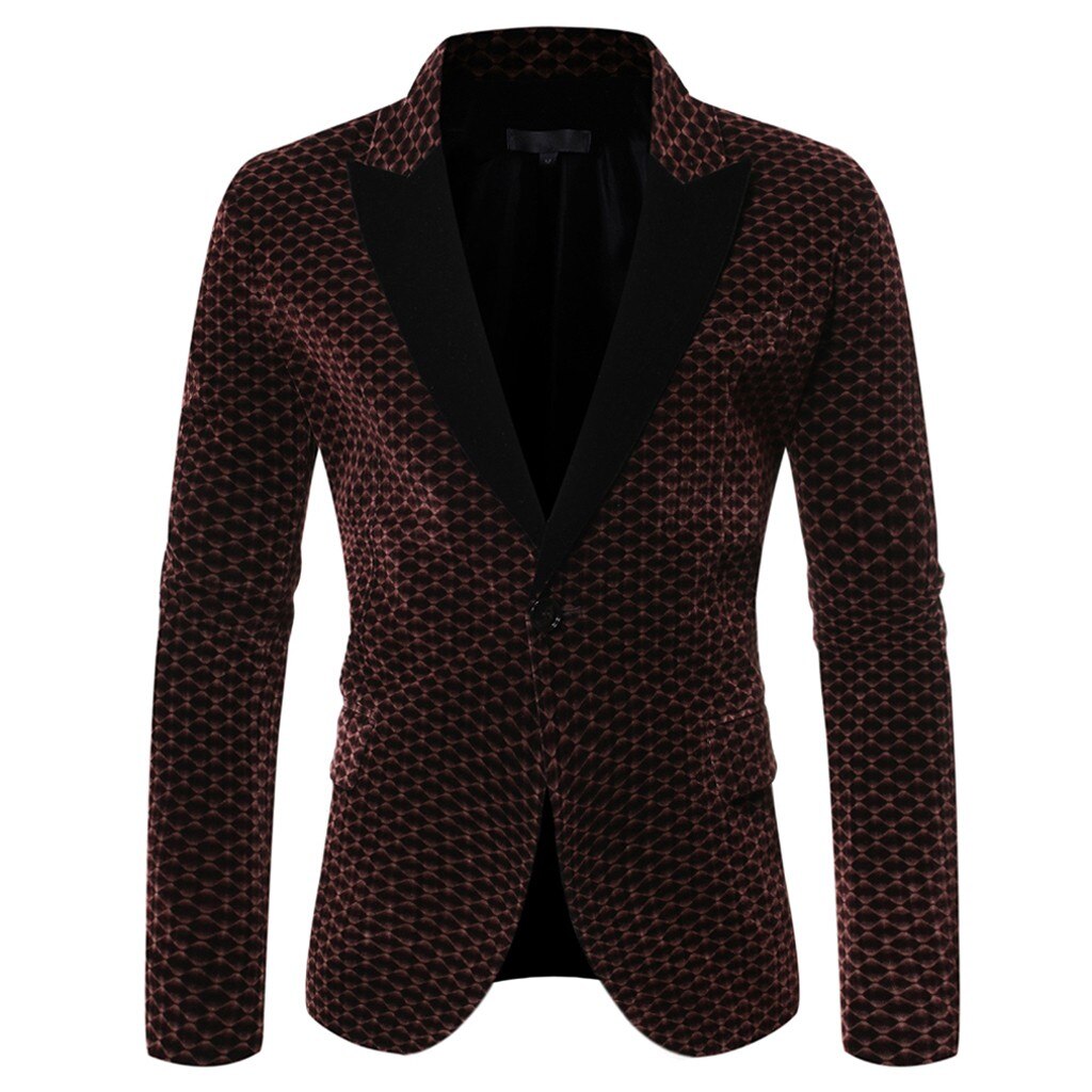 Men's Clothing Suits Blazer Men's Stylish Casual Patchwork Business Wedding Party Outwear Coat Suit Tops sobretudo masculino #3: Red / XXL
