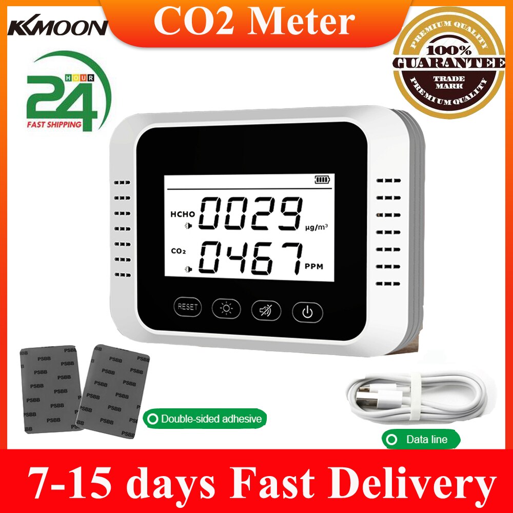 Air Monitor CO2 Meter Digital CO2 Detector Formaldehyde Tester Air Analyzer Medidor CO2 измерение 공기질 CO2 sensor