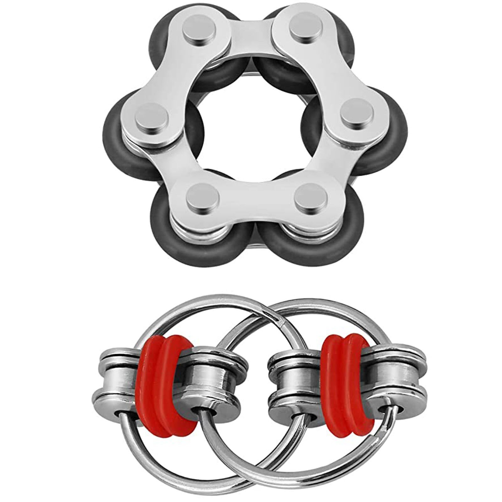 Giocattoli creativi Fidget Toys allevia lo Stress Bike Chain Fidget Toy per autismo ADHD Stress mani bambini giocattoli divertenti portachiavi c28: C