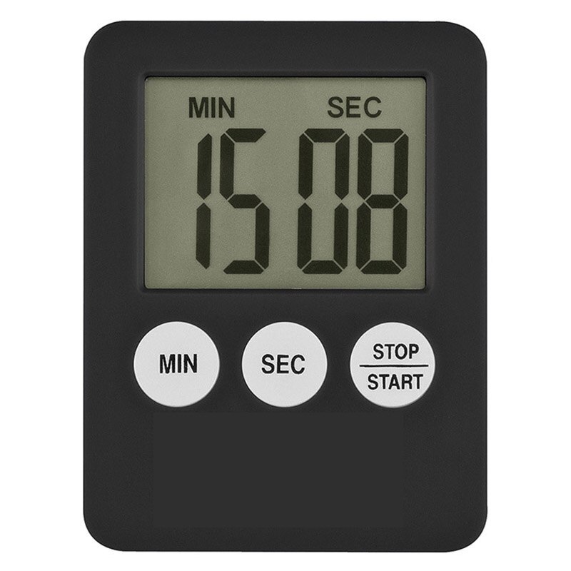 Magnet Kitchen Cooking Timers LCD Digital Screen Square Count Up Countdown Alarm Droshipping: Black
