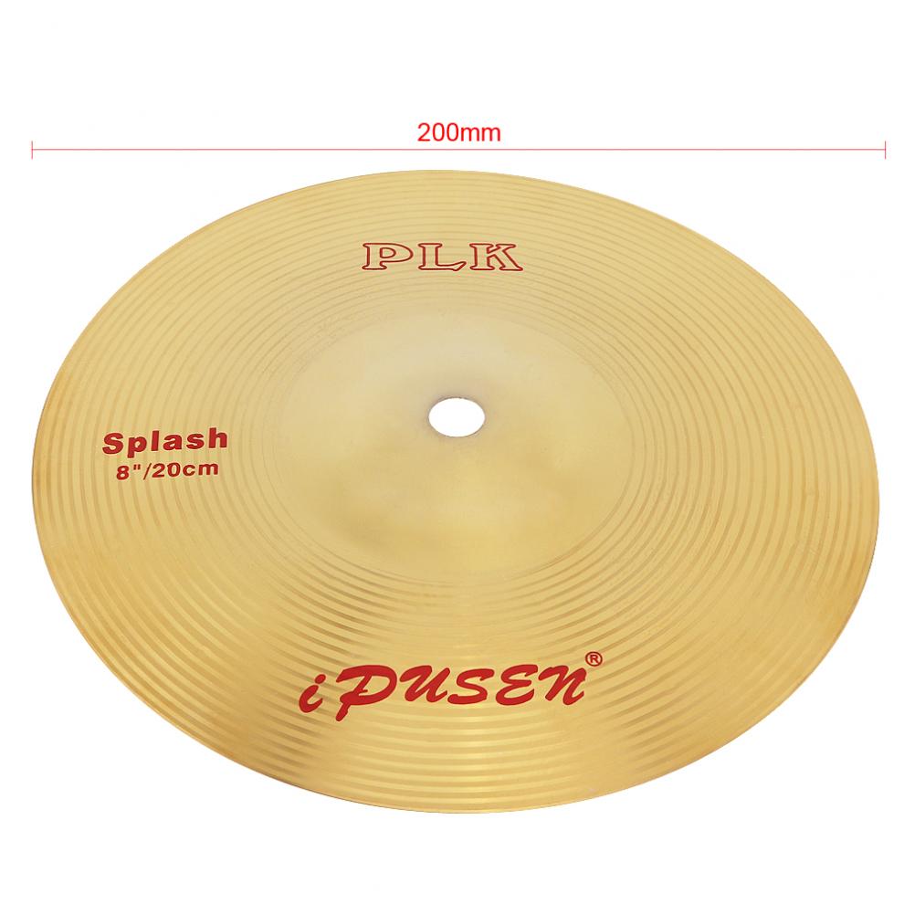 Cymbals 8 Inch Brass Alloy Splash Crash Cymbal Drum for Percussion Instruments Players Beginners