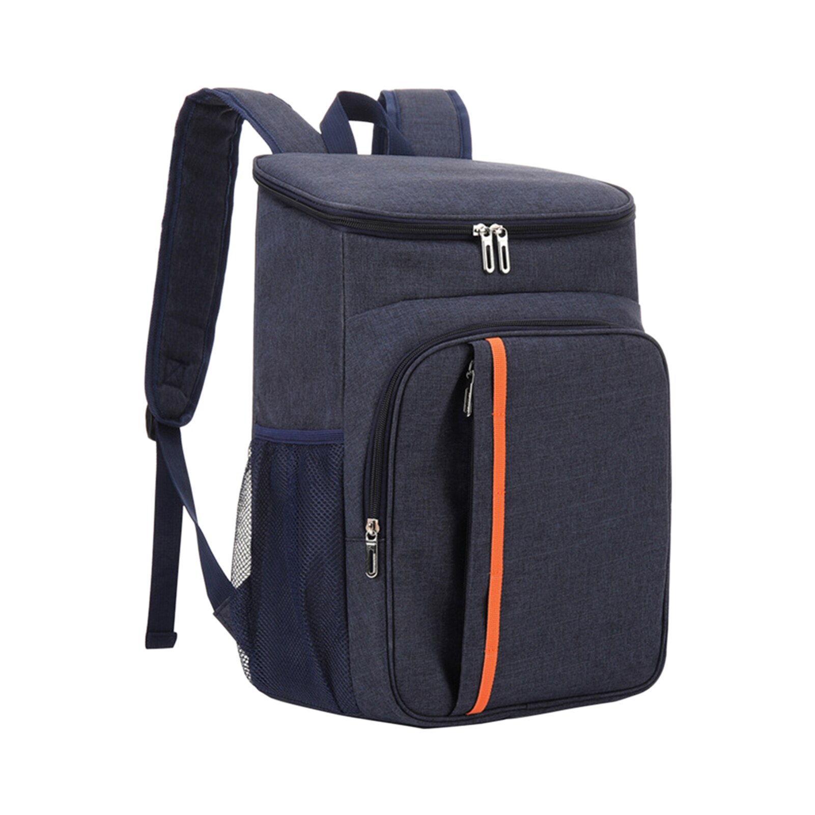 Lichtgewicht Koeler Rugzak Makkelijk Schoon Geïsoleerde Lunch Grote Capaciteit Camping Zachte Strand Picknick Oxford Doek Outdoor Waterdichte: Navy Blue