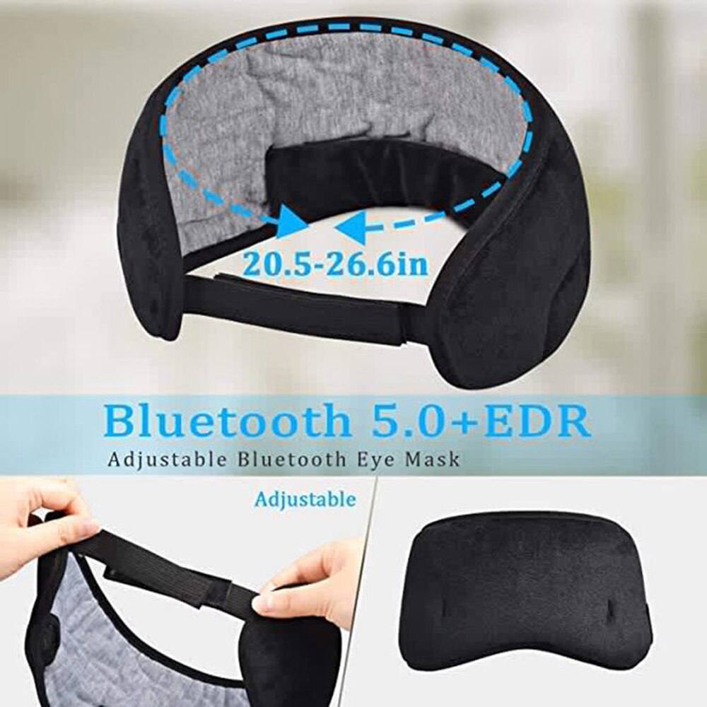 3d Draadloze Slapen Koptelefoon Sleep Oortelefoon Met Microfoon Draadloze Slaap Hoofdtelefoon Bluetooth Hoofdband Oogmasker Voor Samsung Xiaomi