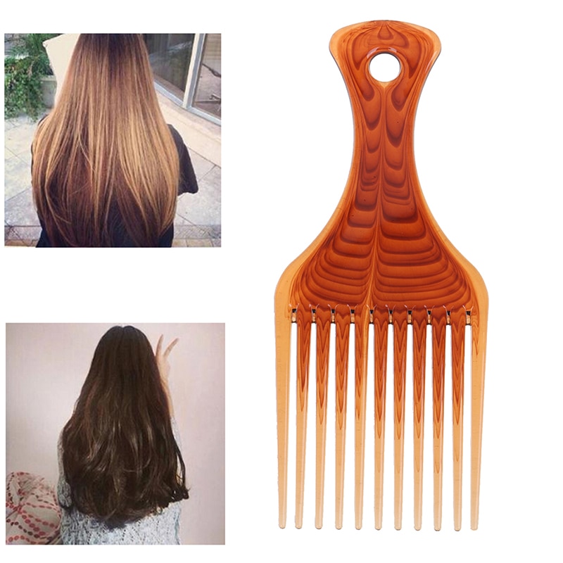 Women Random Wide Tooth Hair Comb Curly Hair Brush Salon Hairdressing Styling Long Tooth Styling Pick Comb
