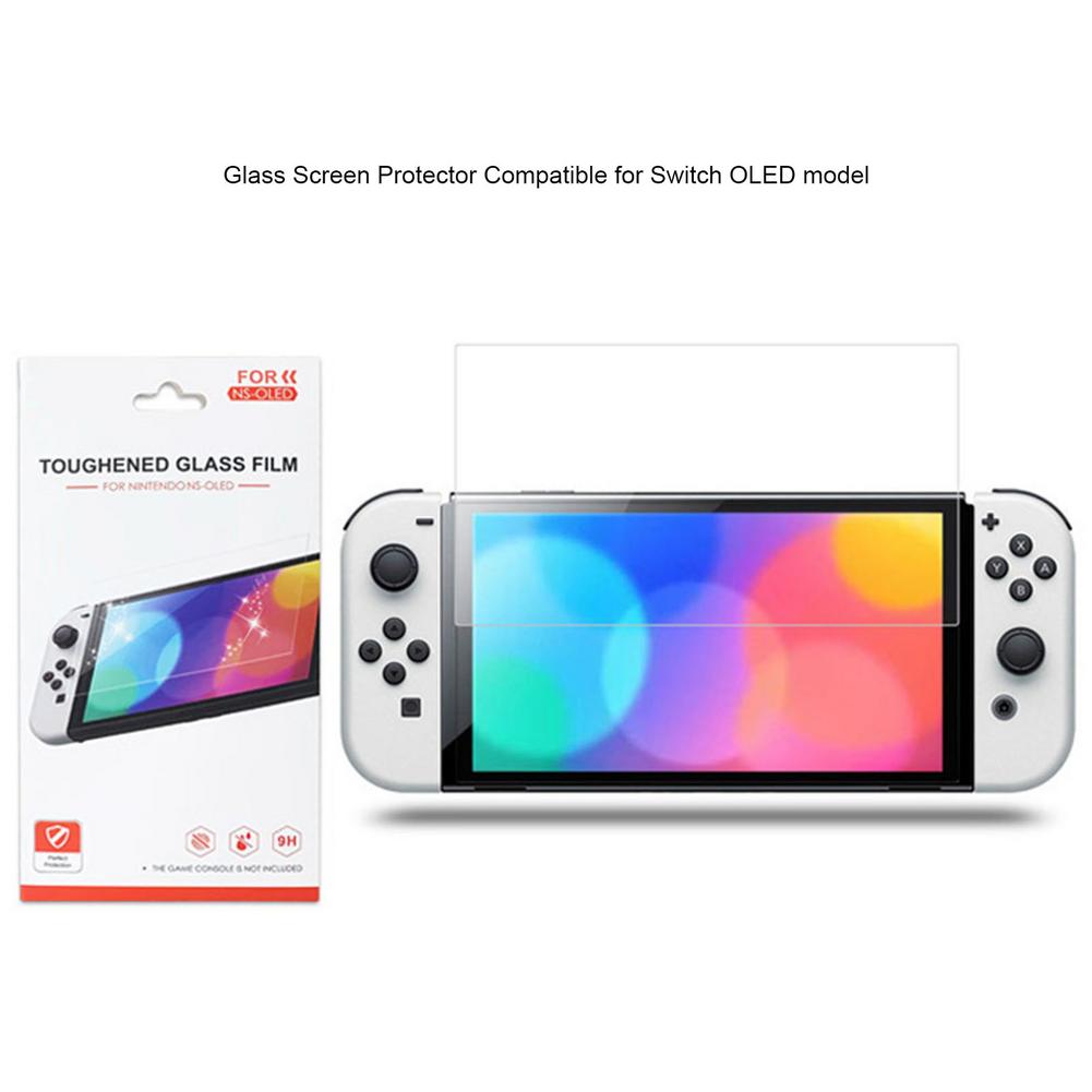 Transparency Tempered Glass Protective Film Cover Fit For Nintendo Switch OLED Game Console Screen Protector Accessories