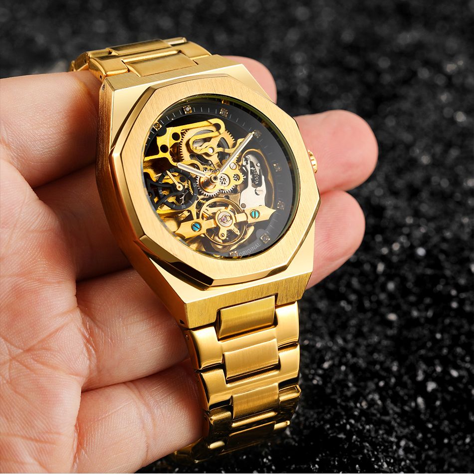 Forsining Automatic Mechanical Watch Luminous Three Eyes Six Needles Skeleton Top Brand Luxury Male Wrist Watch Wrist Clock