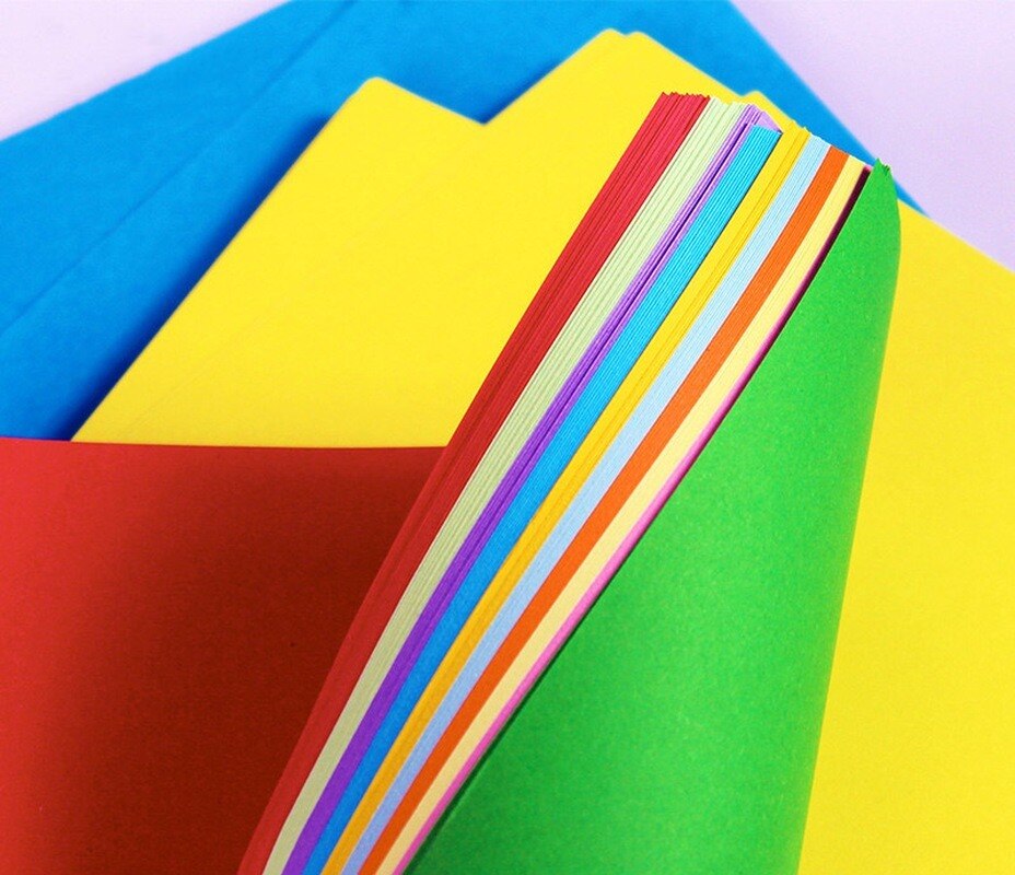 A4 farveprint kopipapir 70g kontorpapir 100 blandede farver håndskåret papir foldning til børn papel para pompom pequeno