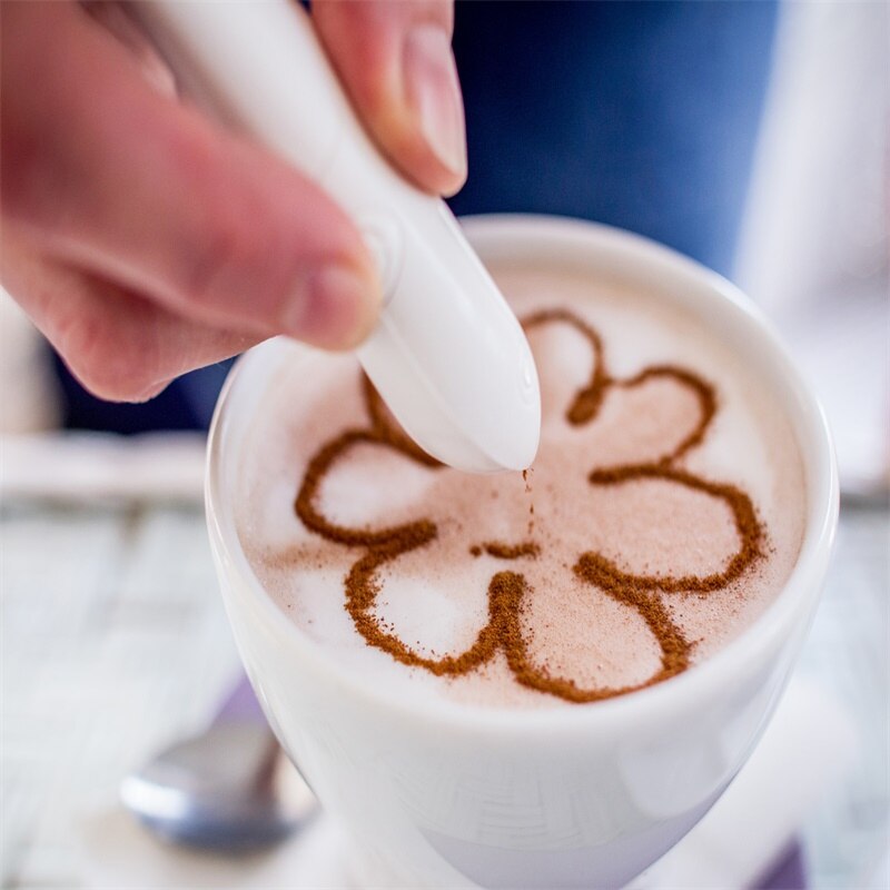 Elektrische latte art pen, koffie decoratie pen, cake kruiden decoratie, koffie latte snijpen, bakgereedschap