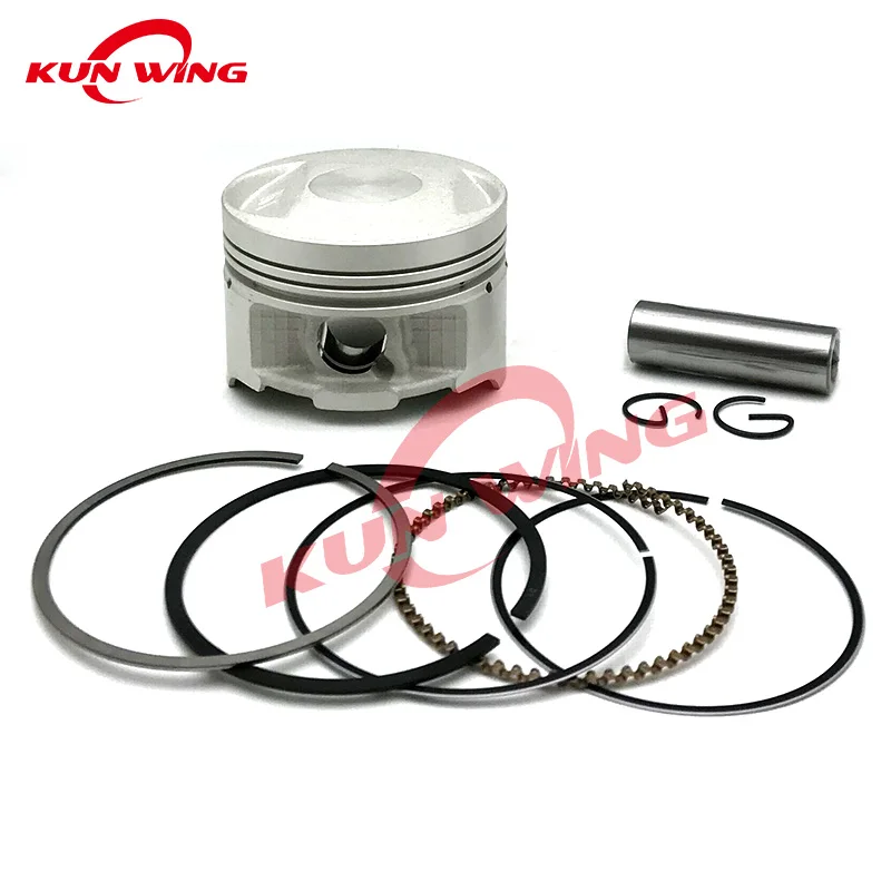 Kit de pasador de 13mm de anillo de pistón de 56,5mm para piezas de motor de motocicleta HONDA CG125 ZJ125 CG 125: Negro