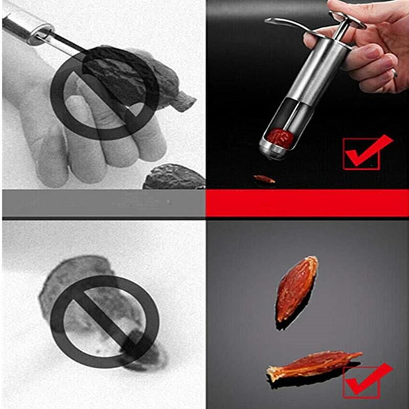 Outils en acier inoxydable pour fruits et légumes, extracteur de noyaux de dattes, dénoyauteur, gadgets de cuisine