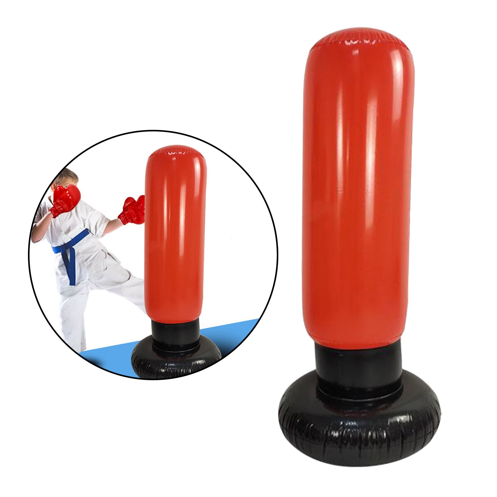 Inflatable Punching Bag- 45” Standing Boxing Bag for Kids Teens, Free Standing Boxing Toy