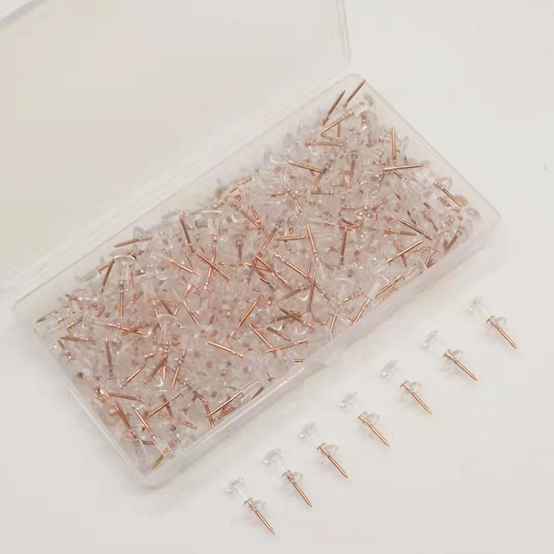 100Pcs/Box Thumb Thumbtack 18MM Office School Supplies Board Pins for Household Plastic Drawing Photo Wall Studs Multi Purpose