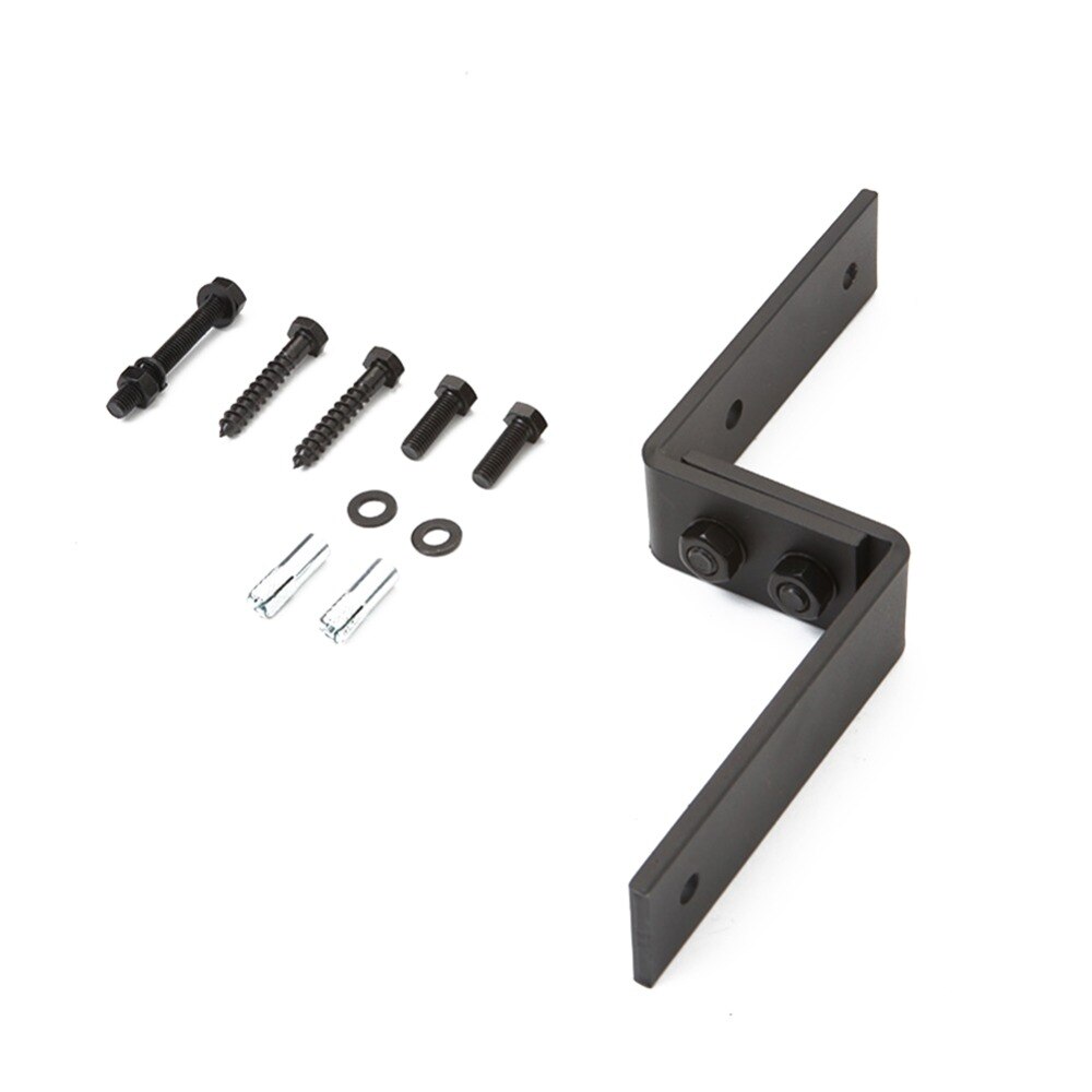 Carbon steel rustic black barn sliding door hardware Bypass track connector