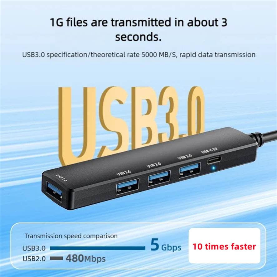 Pd 65w usb-c-hub type c til usb 3.0- hub 5- porters multisplitteradapter otg for xiaomi lenovo macbook pro 13 15 air pro pc-datamaskin