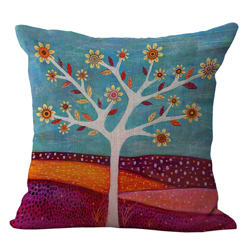 Pastoral Fresh Fairy/Flower Throw Pillow Case Cotton Linen Cushion Cover Digital Printing: 2