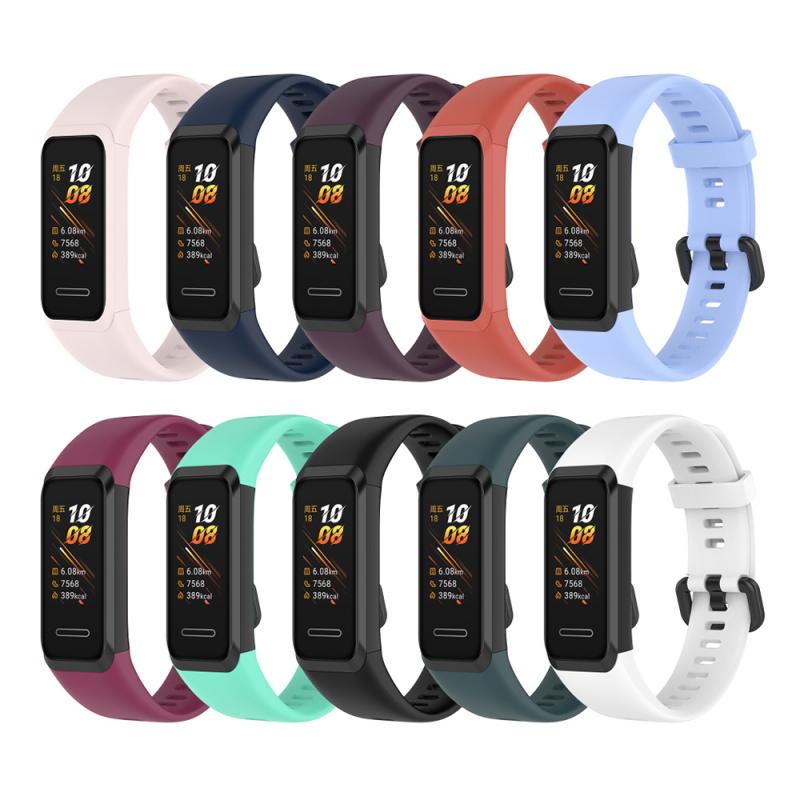 Silikone rem til huawei band 4 urrem sport armbånd silikone armbånd rem til honor band 5i erstatnings armbånd
