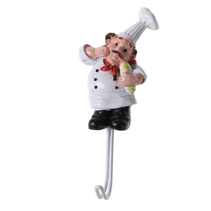 Rvs Haak Cartoon Koken Chef Leuke Haak Keuken Badkamer Handdoek Muur Haak Decoratie Plakken Opbergrek: Donker Kaki