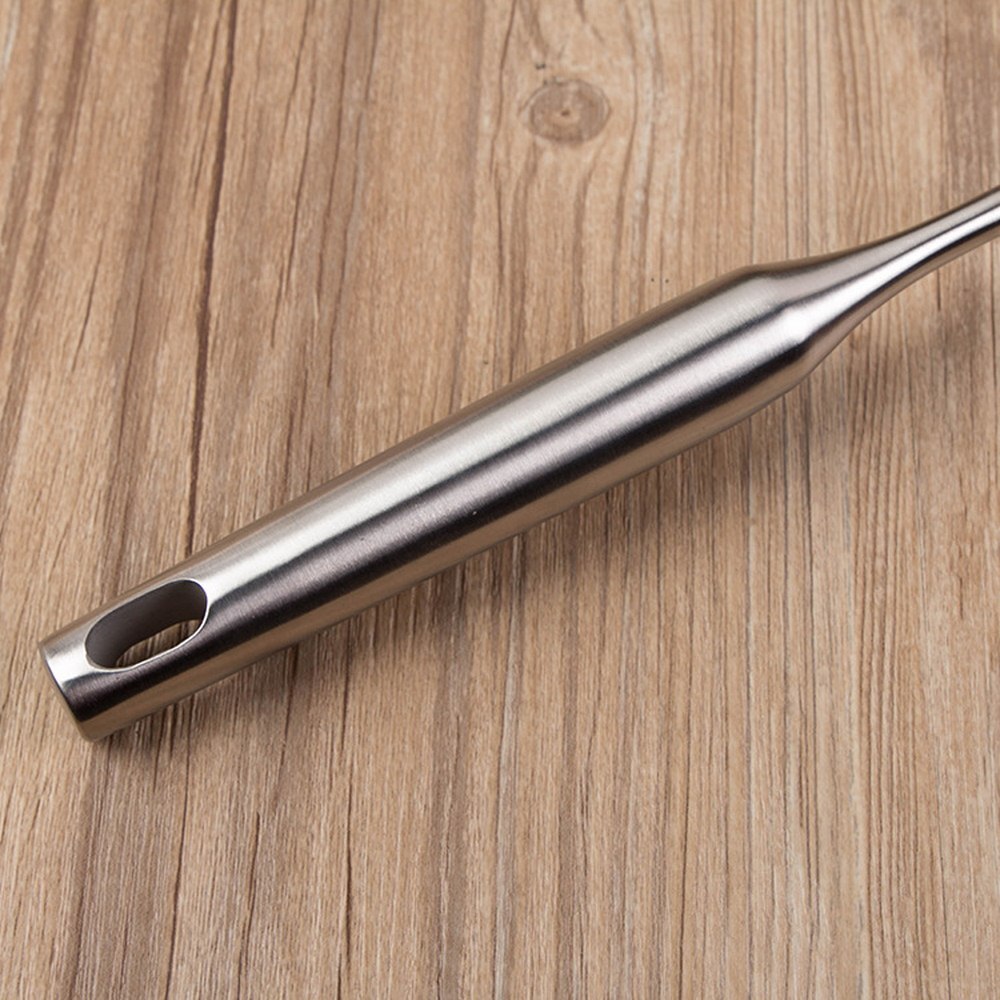 Rvs Pollepel Vergiet Custom Lepel Lange Ondiepe Mond Lepel met Uitloop Ingelaste Soep Filter Keuken Koken Tool