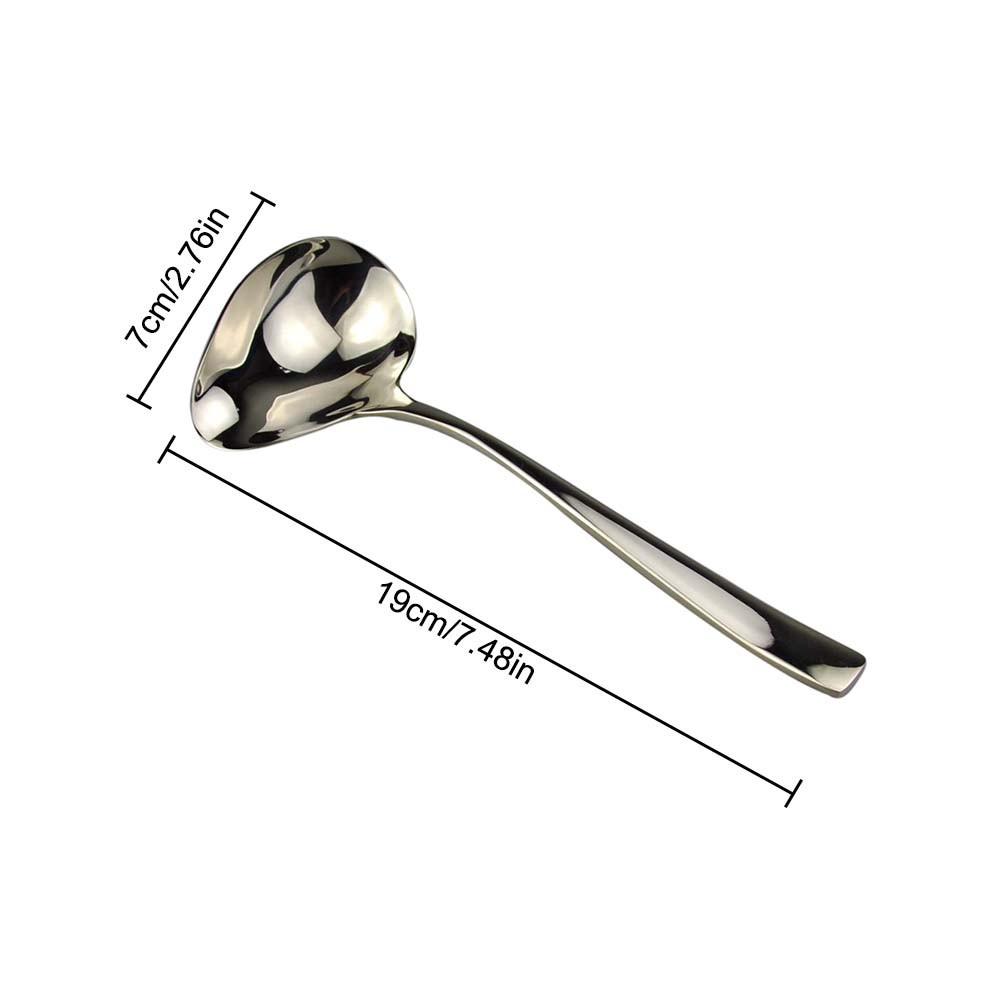Stainless Steel Soup Sauce Spoon Small Soup Ladle Serving Spoon Soup Porridge Sauce Spoon Delicate Cutlery