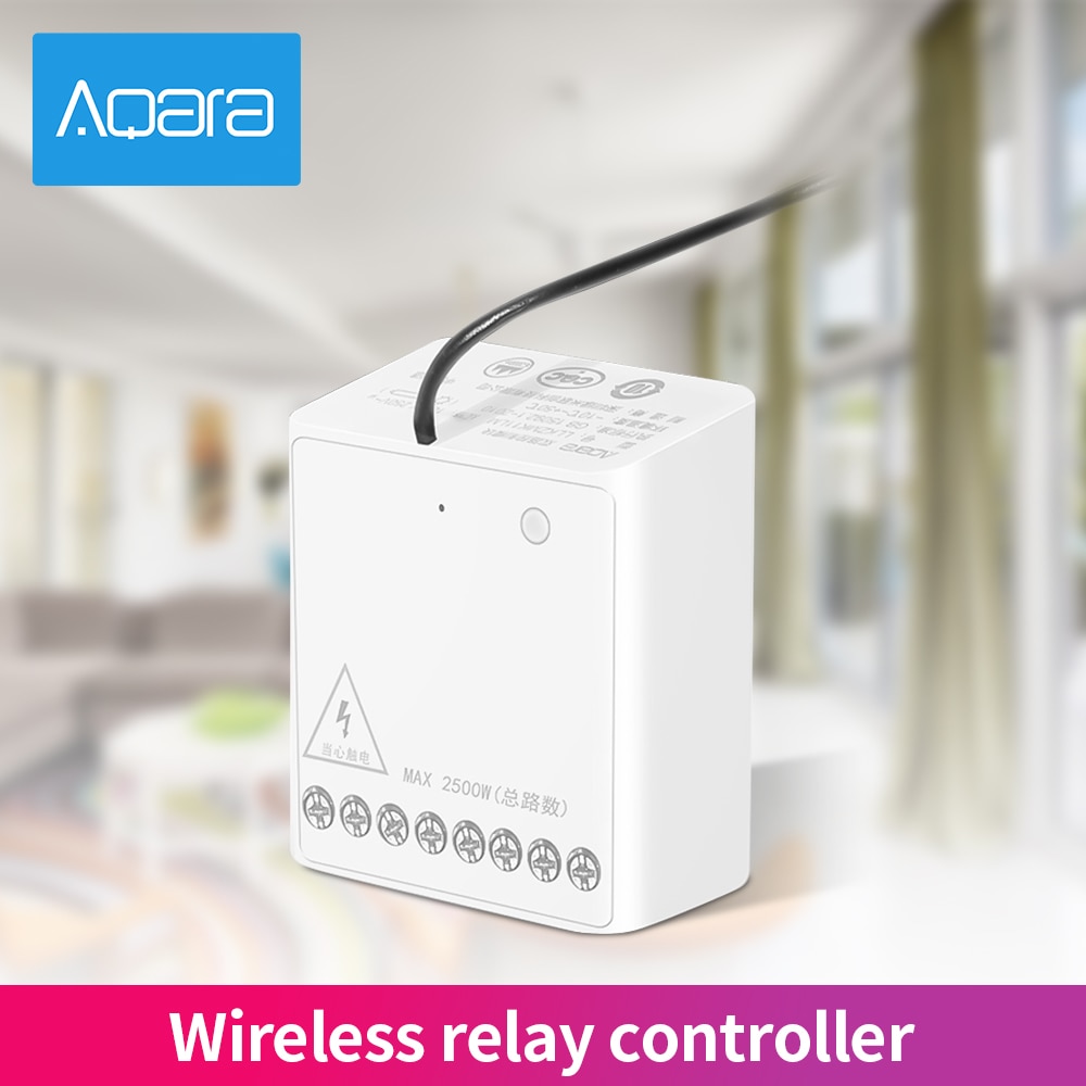 Original Aqara Wireless Relay Controller 2 Channels Two-way Control Module Work For Xiaomi Mijia APP and Home Kit