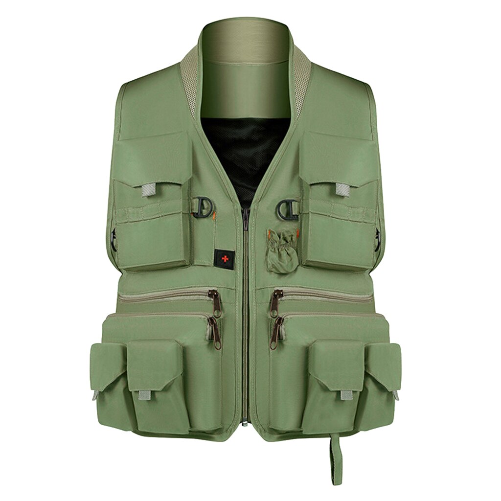Fly Fishing Vest Chest Pack for Tackle Gear and Accessories, Adjustable Size for Men and Women: Green XXL