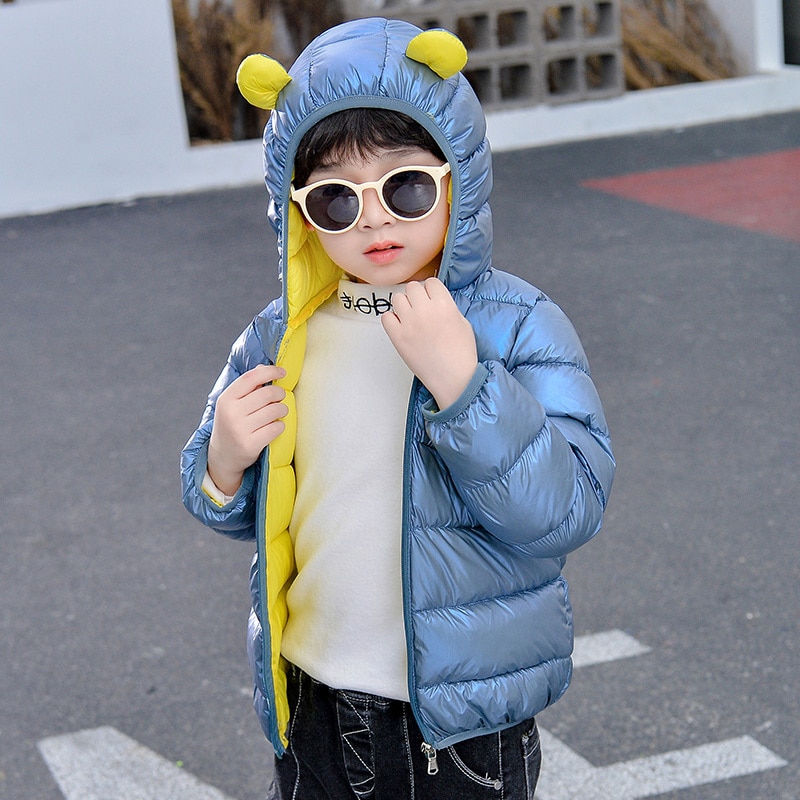 HIPAC Boy Girl Winter Coat Shiny Child Jacket Windproof Baby Boys Girls Warm Children Outfits for Kids Clothes Snowsuit