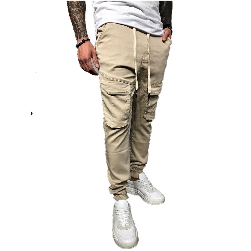 Mannen Mode Slim Fit Gymnastiek Broek Casual Sport Broek Mannen Mens Jogging Broek Multi-Pocket Atletische broek