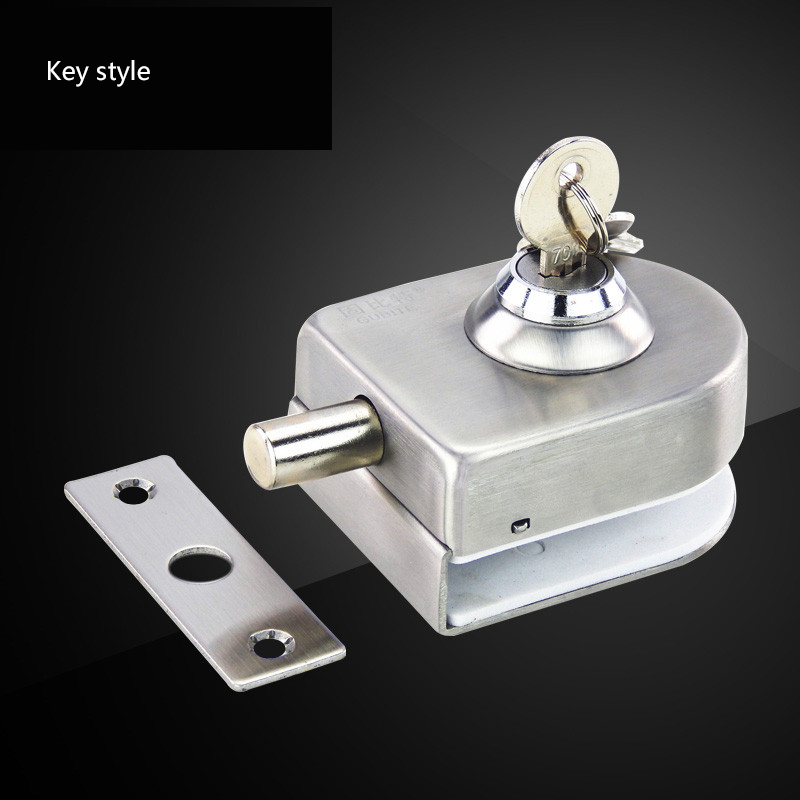 Special Office Lock Accessories For Floor Latch of Glass Door Access Control System: Key style