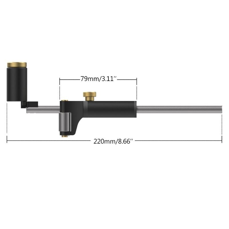 Woodworking Linear Arc Dual-purpose Scriber Ruler Parallel Line Drawing Measuring Gauge DIY Wood Scribe Tools