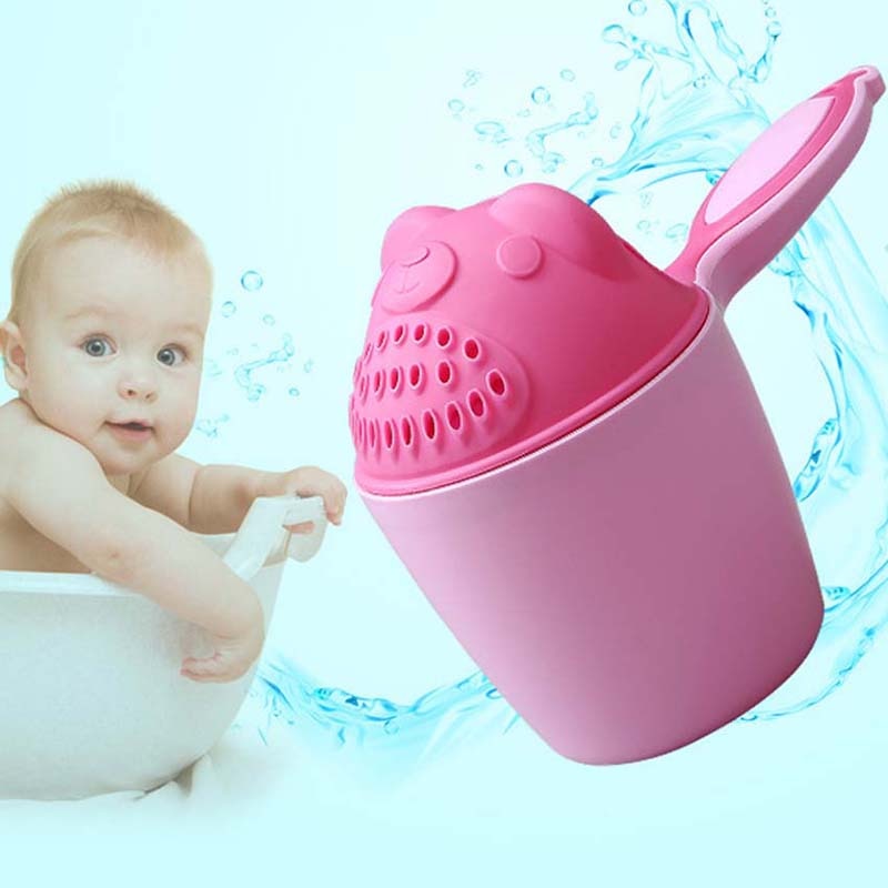 1pc tecknad baby sked dusch bad vatten simningbabyshampoo kopp barn bad tillbehör