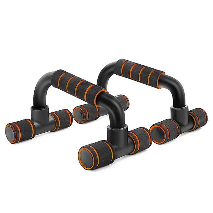 Hjemmetræningsudstyr push up stand fitness træning pushup træningsværktøj med polstret skumgreb og skridsikkert håndtag: Orange