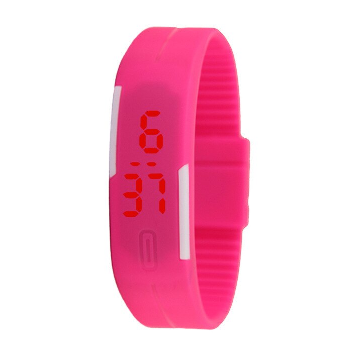 Digitale Horloge Voor Kinderen Led Rechthoekige Wijzerplaat Sport Kinderen Horloges Jongens Meisjes Klok Elektronische Vrouwen Montre Enfant: Rose