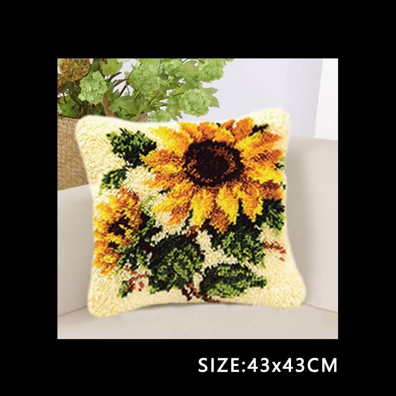 Coussin à crochet, coussin à crochet, coussin à crochet, coussin en mousse pour travaux d'aiguille, taie d'oreiller à crochet, broderie, bricolage, point de croix , 37/43/50 cm: Ti-abz 199