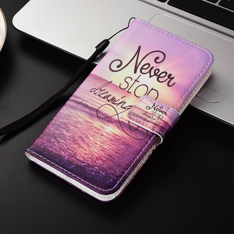 Coque For On Huawei Y9 FLA-LX1 FLA-LX2 FLA-LX3 Wallet Stand Flip Case For Huawei Y9 Cute Capai Y9 Phone Cover: Never