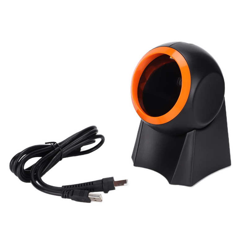 Desktop Barcode Scanner Usb 1D 2D Omnidirectionele Handsfree Bedrade Platform Automatische Scanning Bar Code Reader