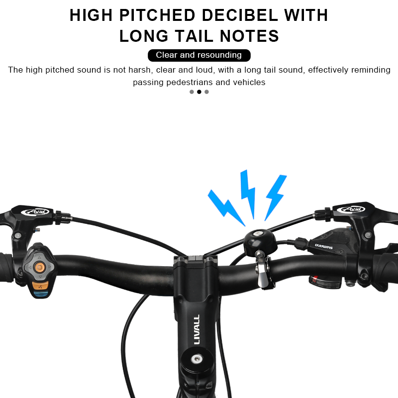 Timbre de bicicleta con sonido fuerte y claro, anillo de manillar de acero y cobre para bicicleta de montaña y carretera, bocina de seguridad, alarma de advertencia, accesorios de ciclismo