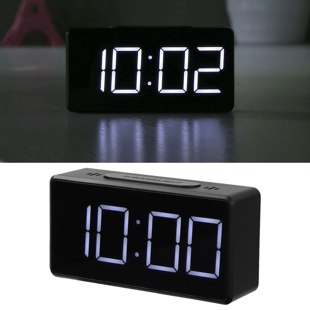LED Digital Alarm Clock Table Clock USB Port Snooze Electronic Clock Dimmer Snooze Temperature Digital Home Decoration Clock