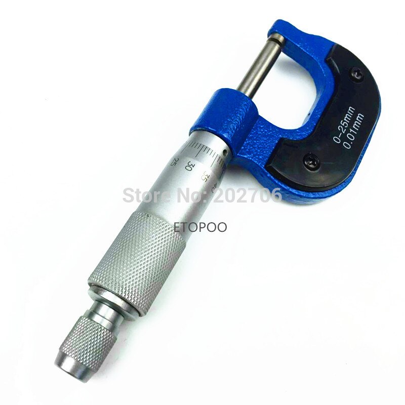 0-25mm Painted frame Outside micrometer caliper thickness gauge measuring tool