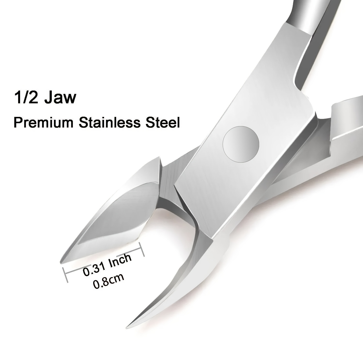 1/2 Stuks Professionele Rvs Cuticle Trimmer Met Cuticle Pusher - Cuticle Remover Cuticle Nipper Cuticle Cutter Clipper