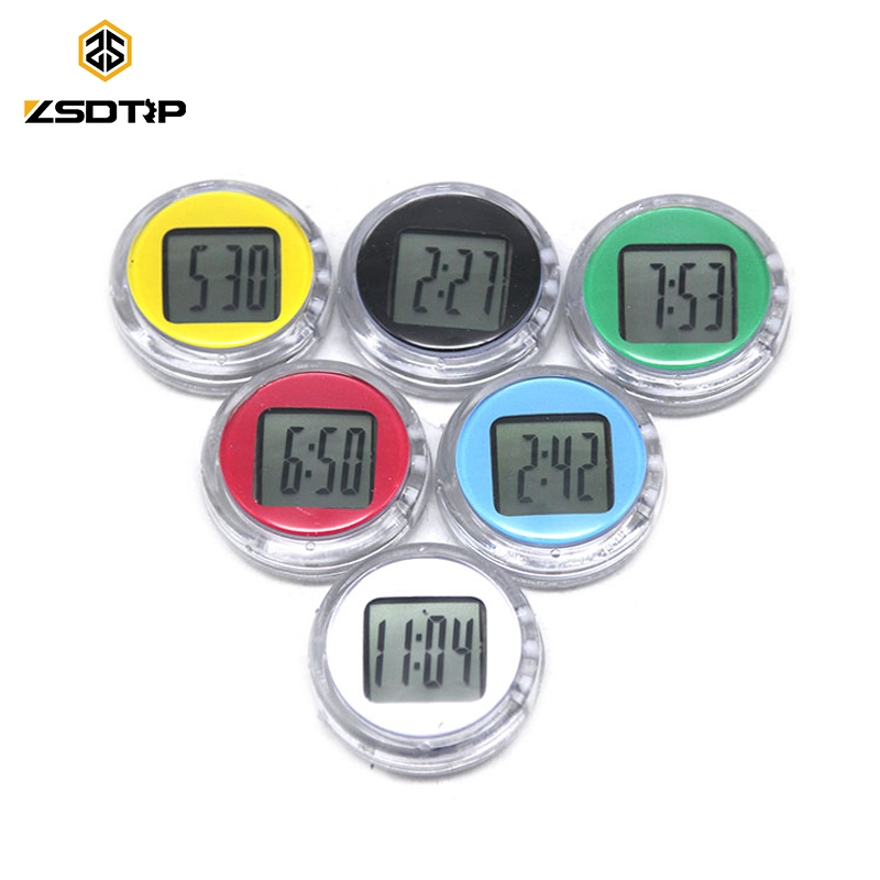 ZSDTRP Universal Motorcycle Clocks Watch Waterproof Stick-On Motorbike Mount Watch Moto Digital Clock