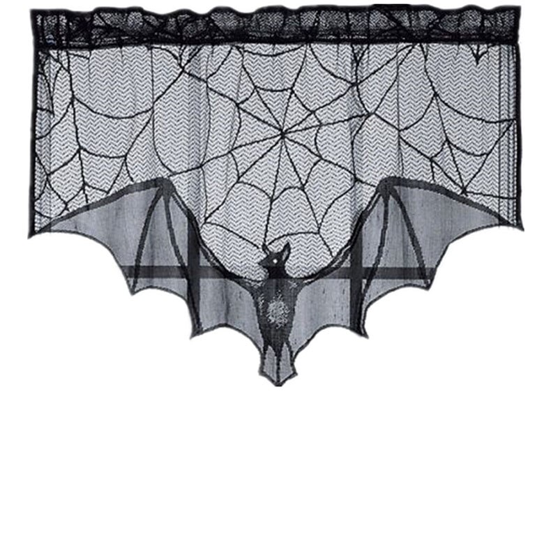 Halloween Party Black Lace Spiderweb Table Cloth Table Covers Window Hanging Horror Halloween Party Decoration