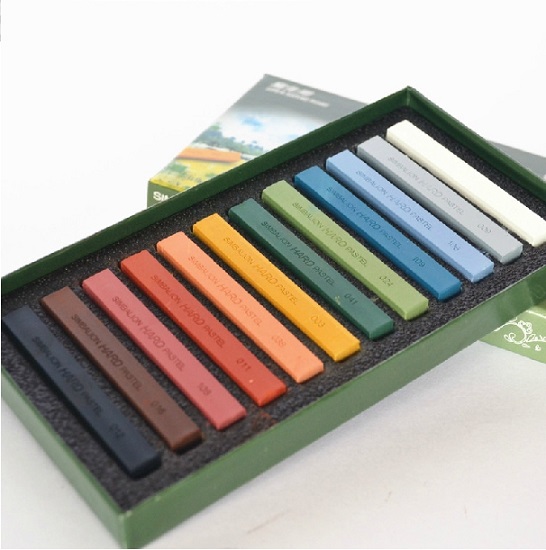 Simbalion 12 farver galleri blød pastel skitse/fluorescerende/liv og naturtoner tegneudstyr: Livets naturtoner