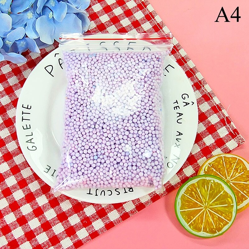 1 paquet de boules de polystyrène styromousse bouteille bricolage neige boue particules accessoires boules de boue petites minuscules perles de mousse pour remplissage de mousse: A4