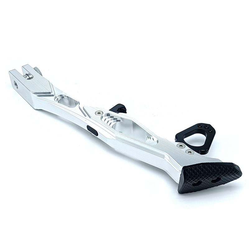 Lmodri Cnc Aluminium Motorfietsen Kickstand Kick Side Stand Motorfiets Scooter Straat Standard: Black
