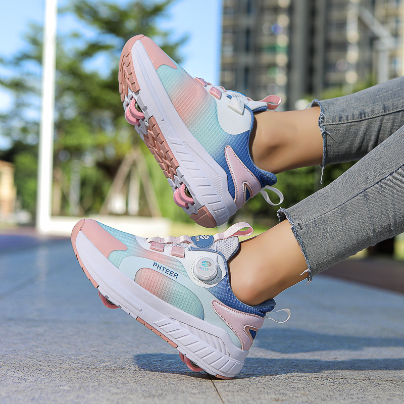 Mode 4-wiel rolschaatsen sneakers voor studenten kinderen outdoor wielschoenen Multifunctionele sportschoenen